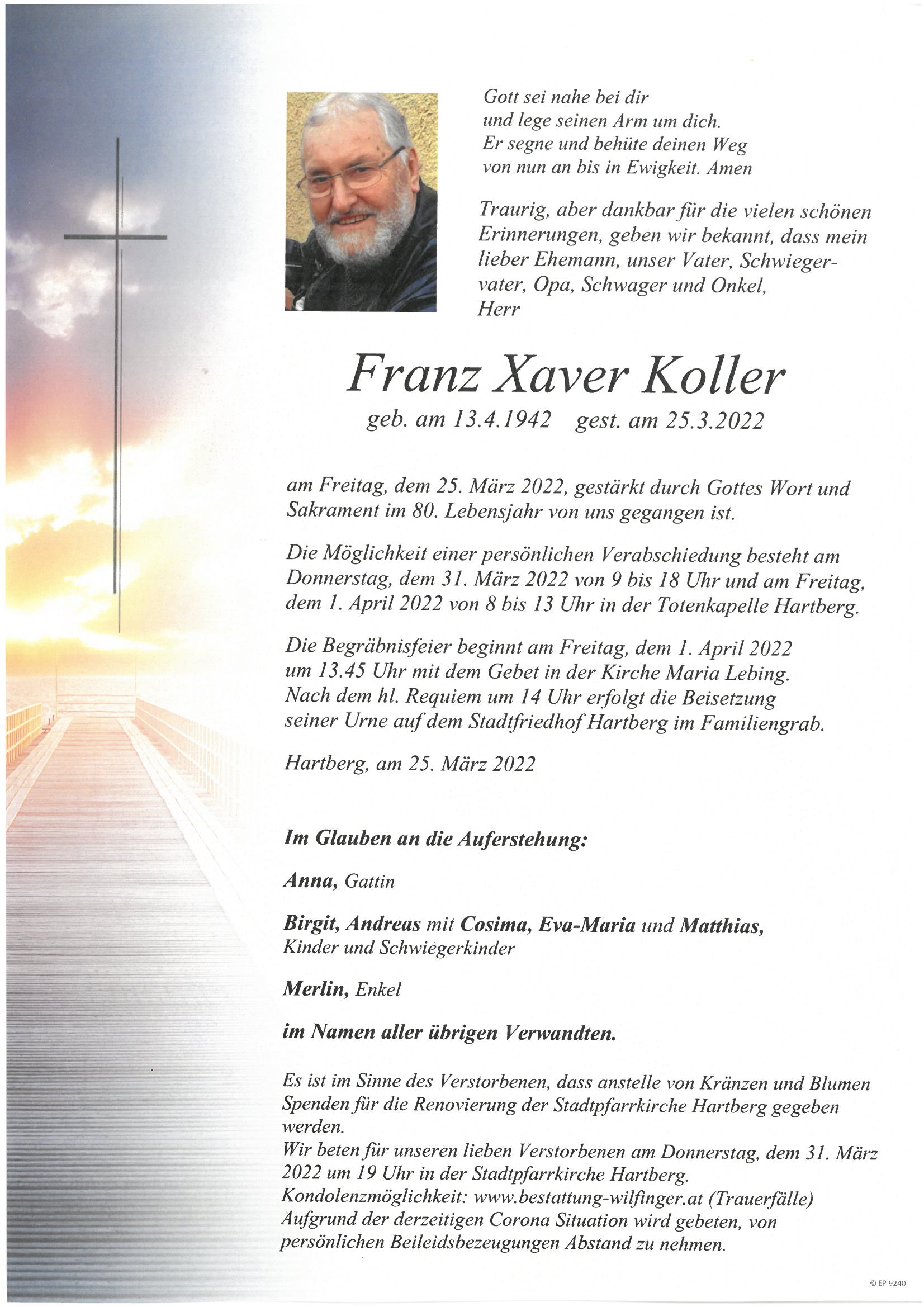 Franz Xaver Koller, Hartberg