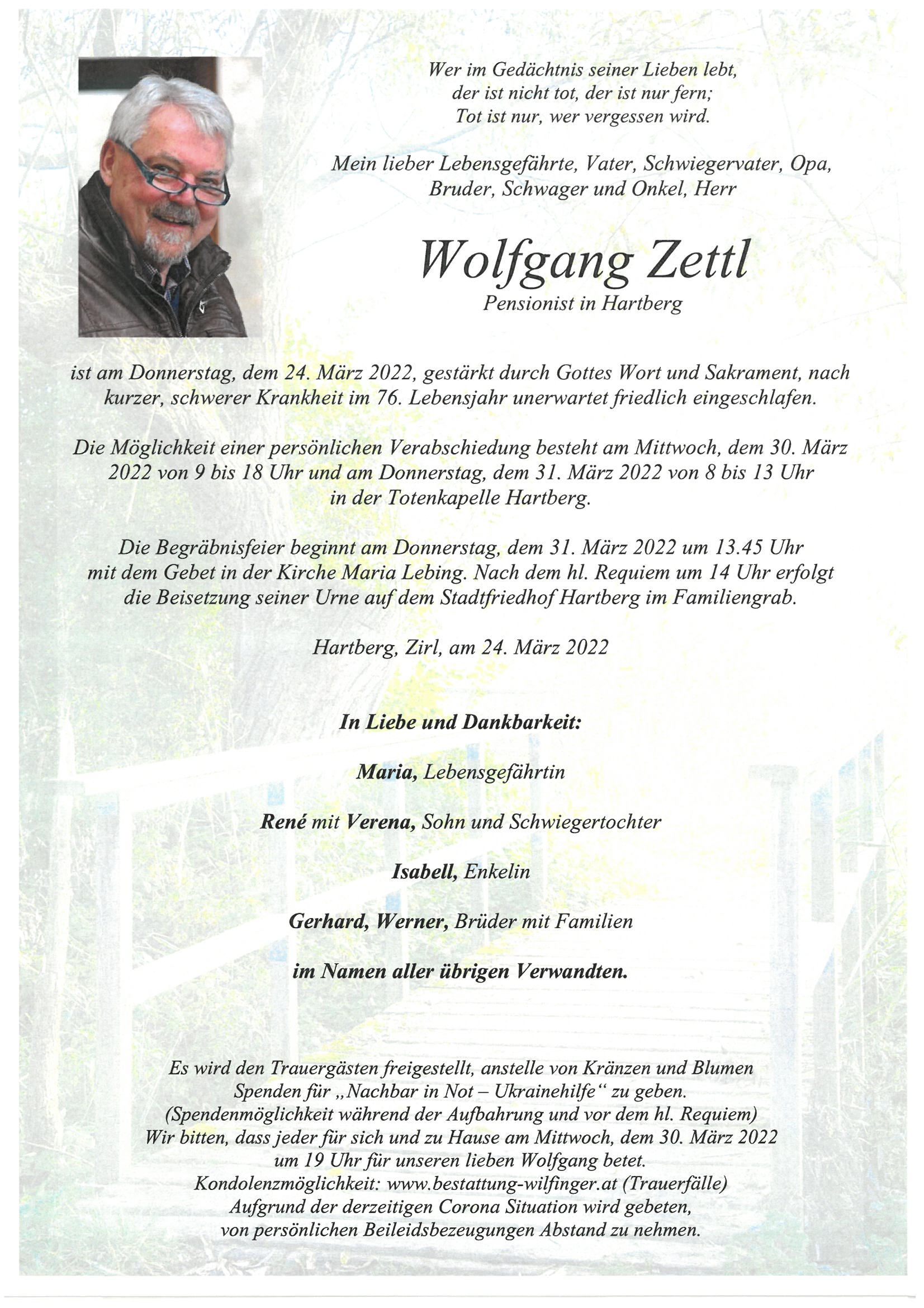 Wolfgang Zettl, Hartberg