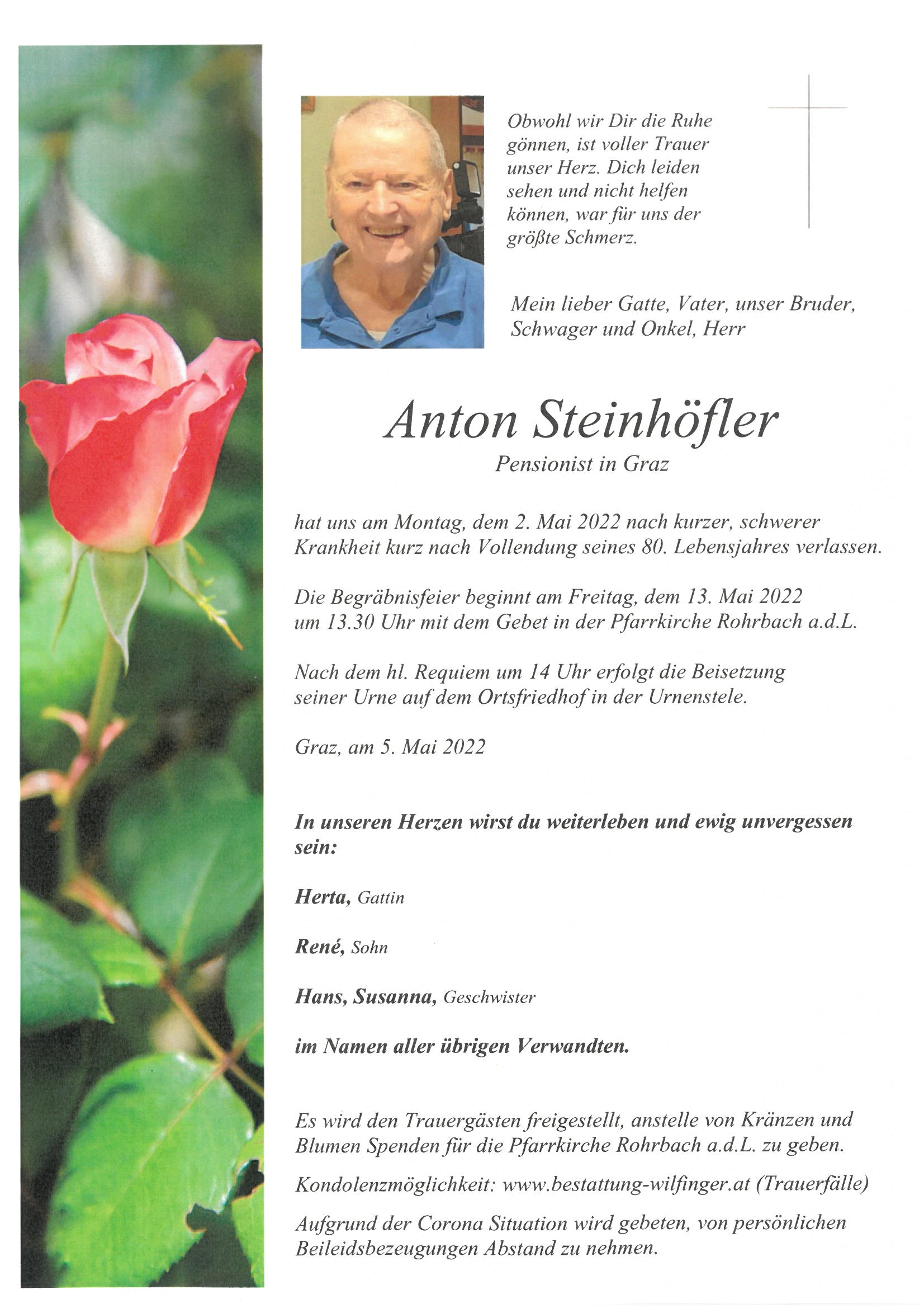 Anton Steinhöfler, Graz-Rohrbach