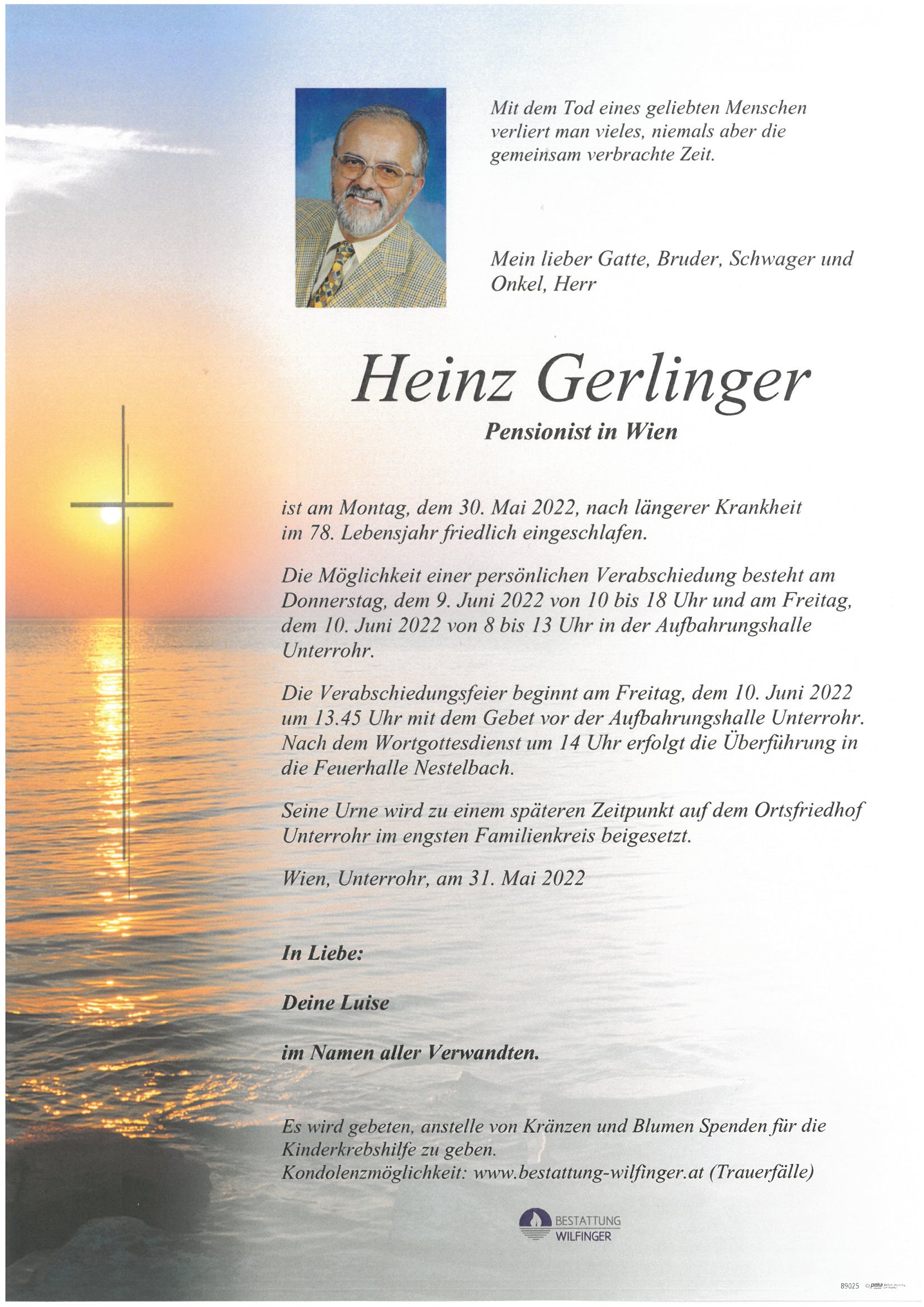Gerlinger Heinz, Wien-Unterrohr
