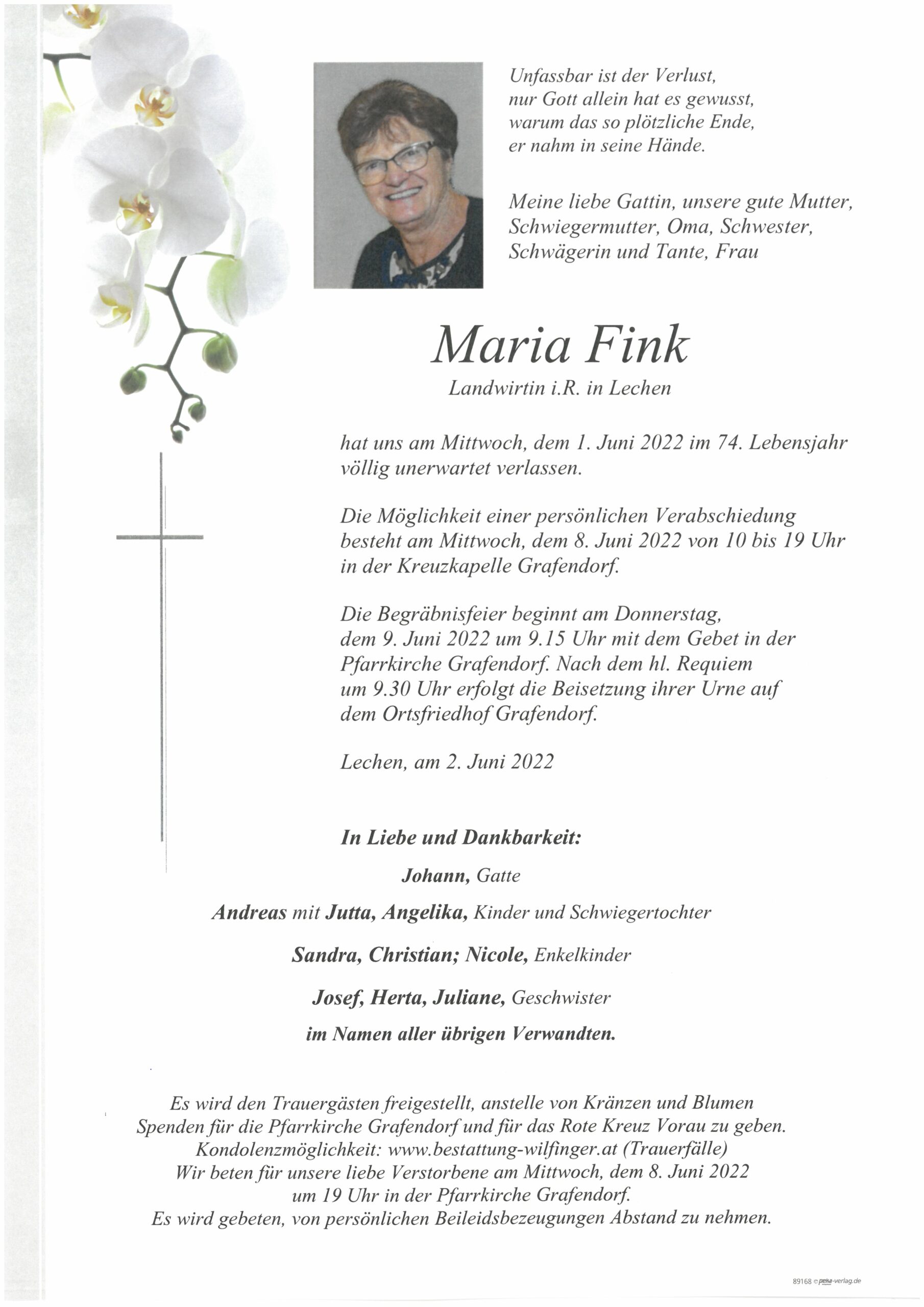 Maria Fink, Lechen