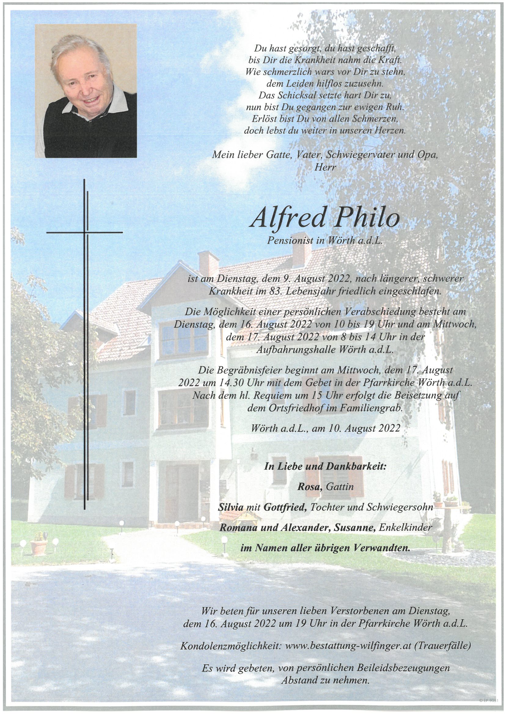 Alfred Philo, Wörth a.d.L.