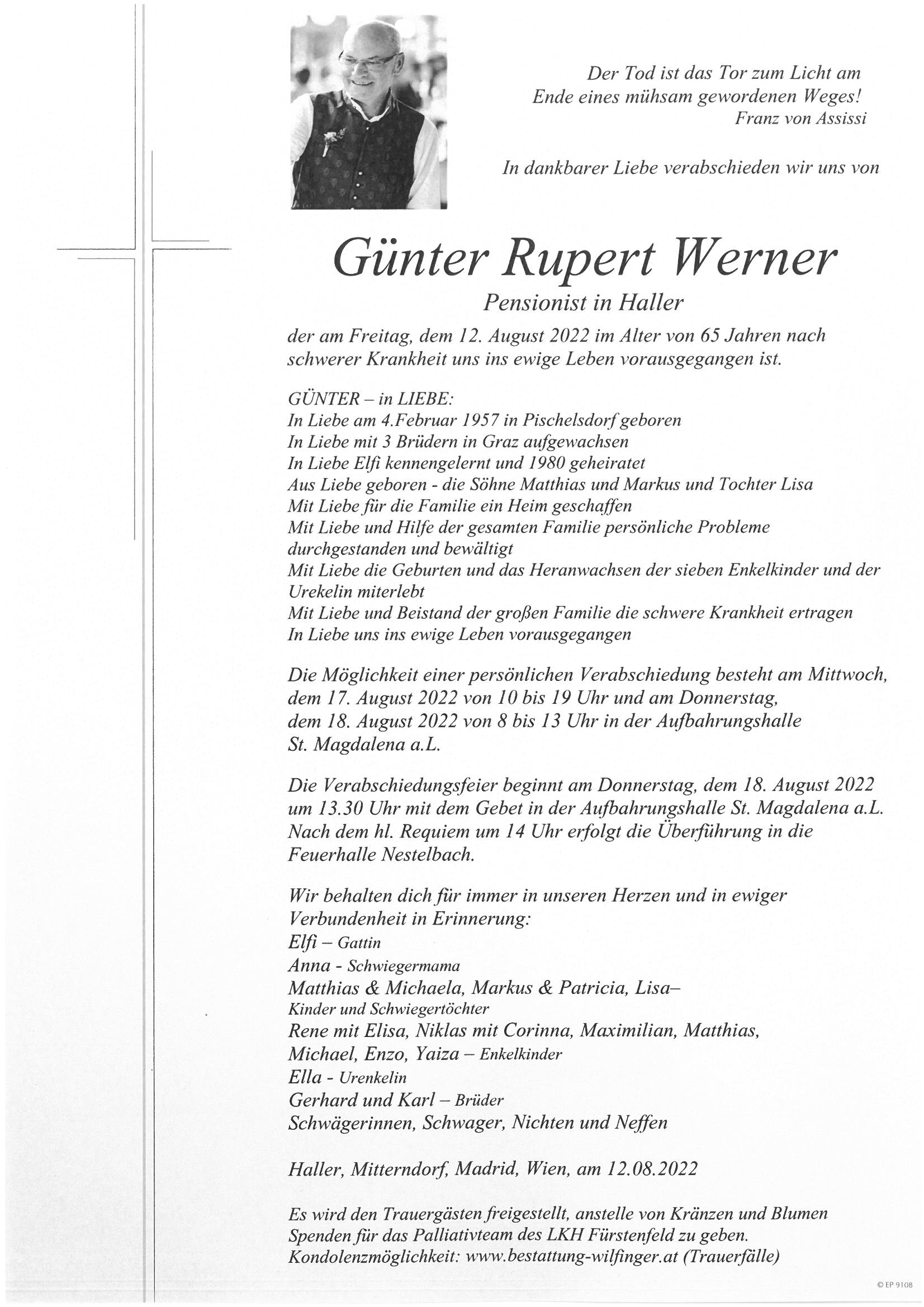 Günter Rupert Werner, Haller