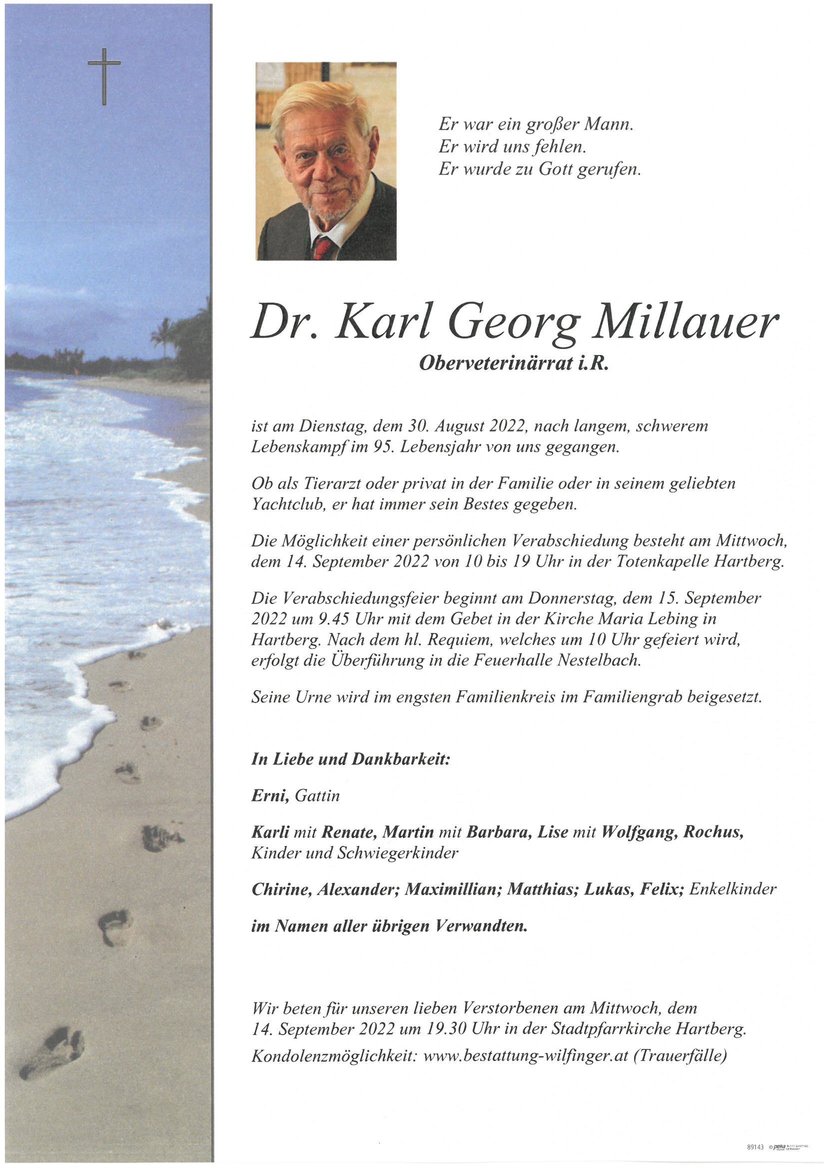 Dr. Karl Georg Millauer, Hartberg-Ring