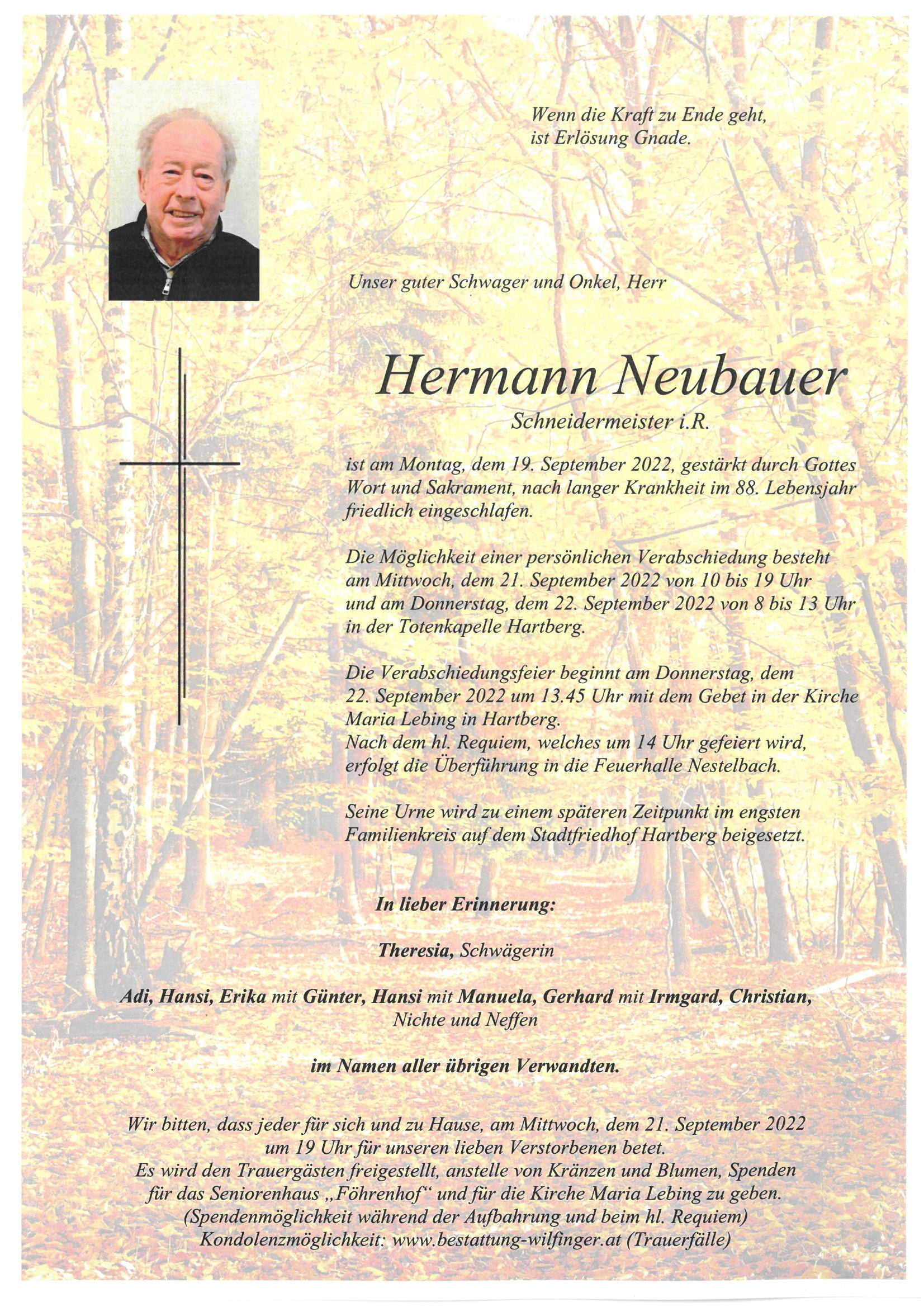Hermann Neubauer, Staudach-Wien