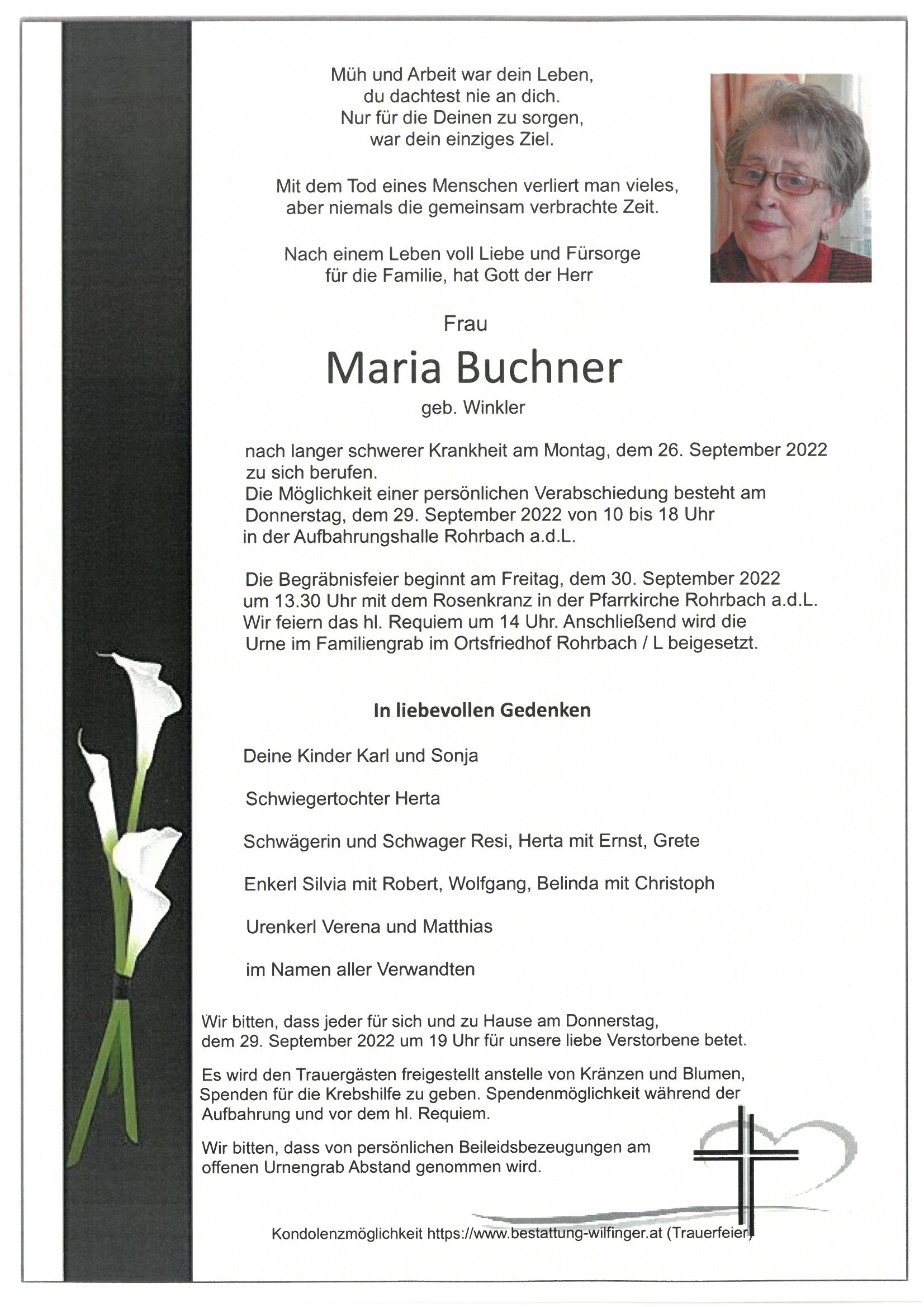 Maria Buchner, Rohrbach a.d.L.