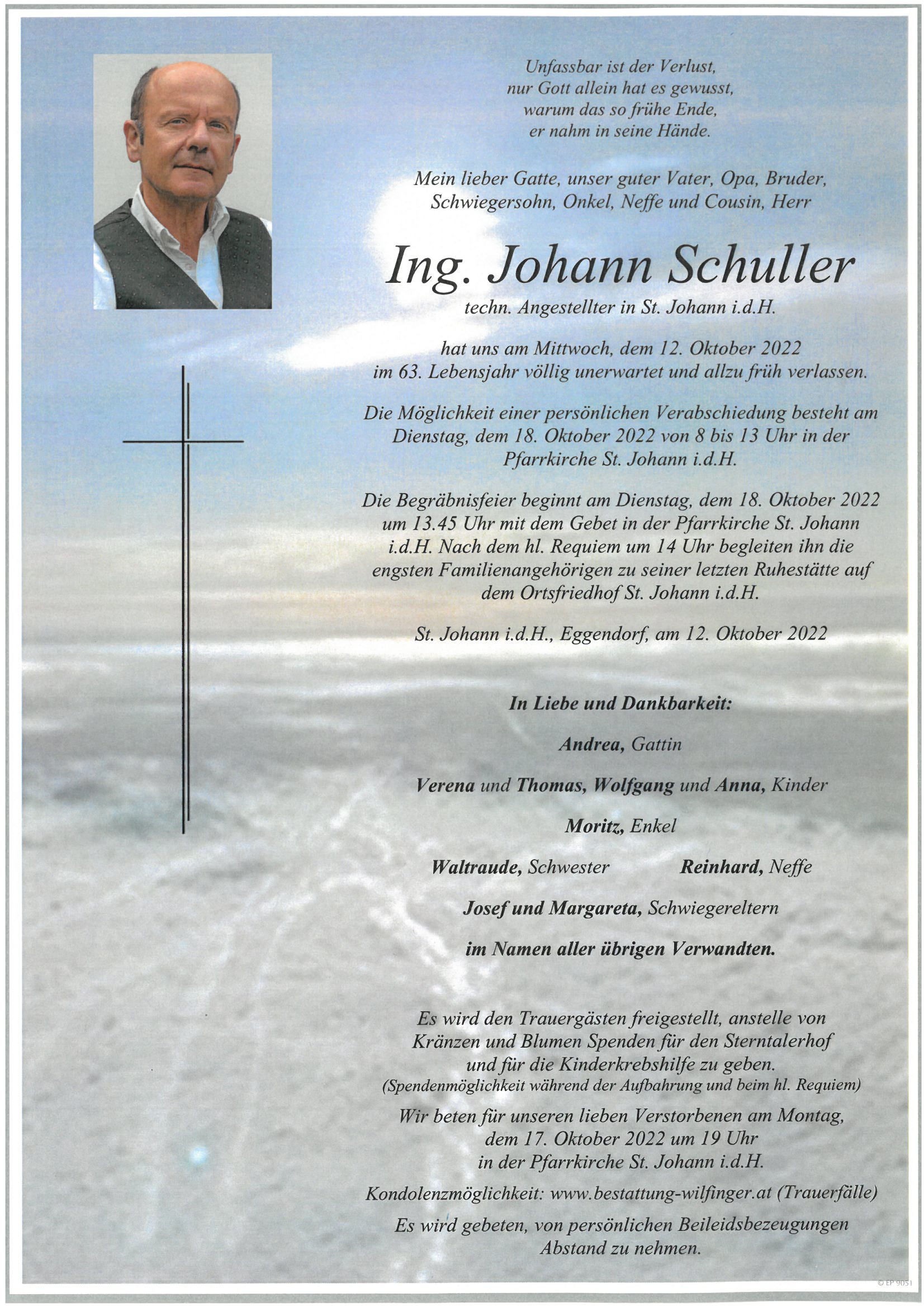 Ing. Johann Schuller, St. Johann i.d.H.