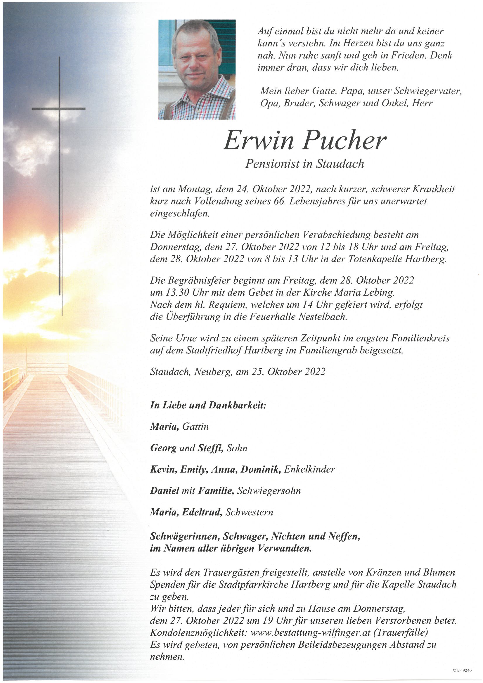 Erwin Pucher, Staudach