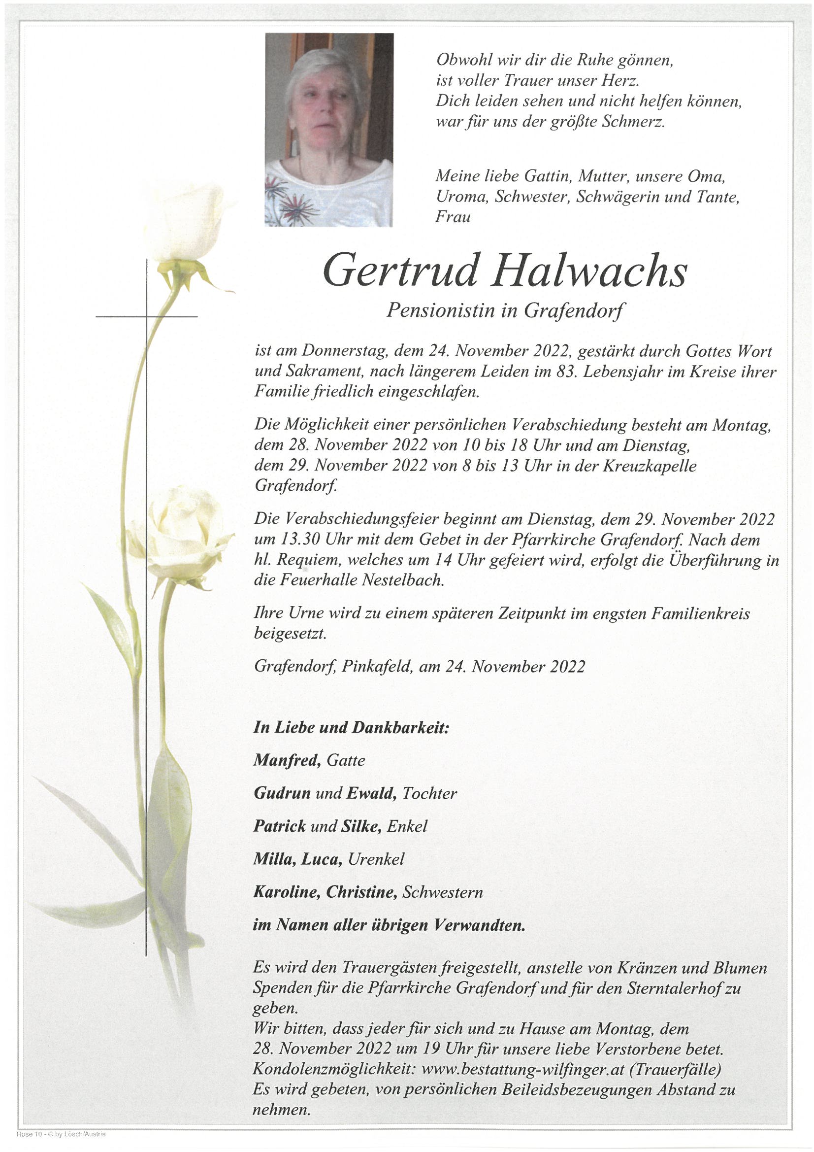 Gertrud Halwachs, Grafendorf