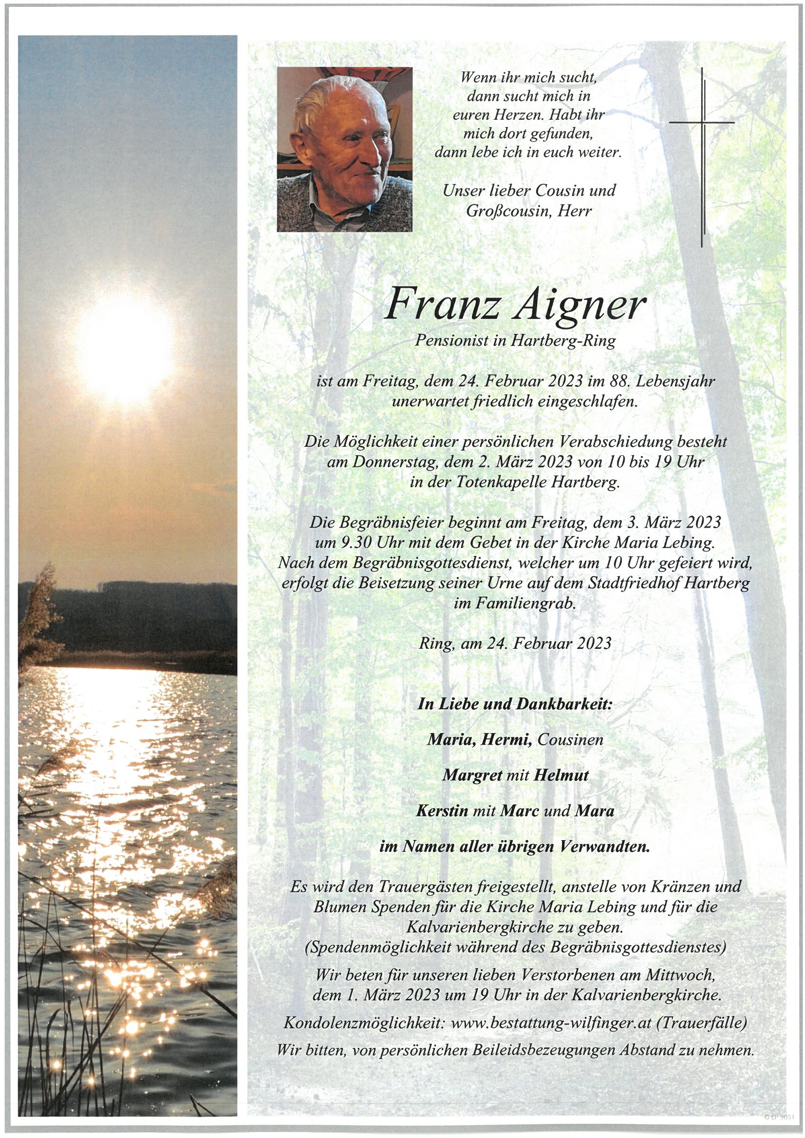 Franz Aigner, Ring