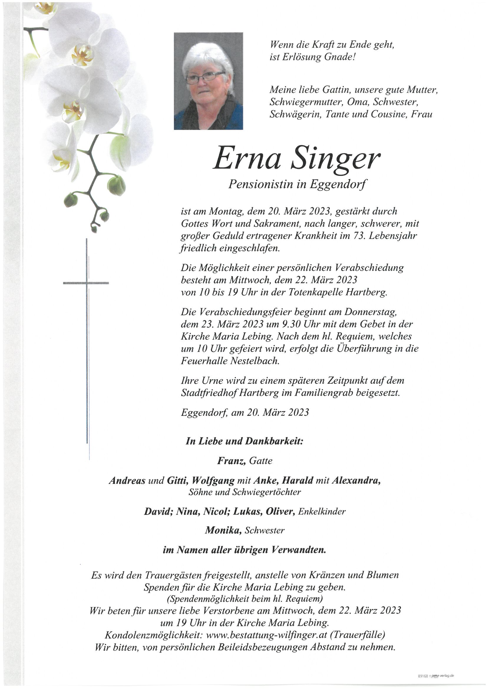 Erna Singer, Eggendorf