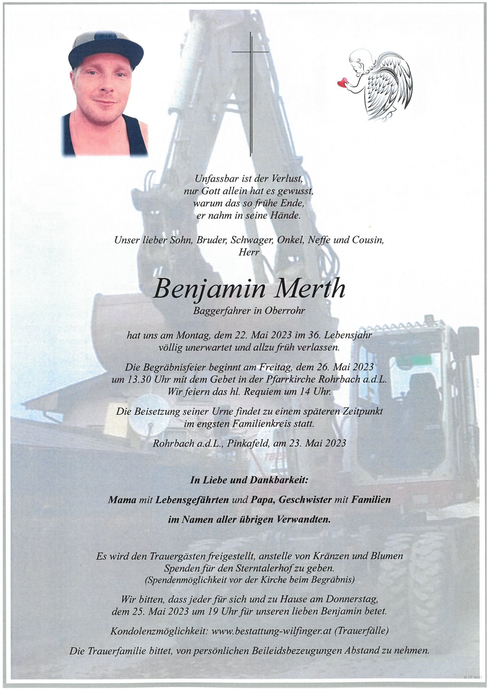 Merth Benjamin, Oberrohr-Rohrbach a.d.L.