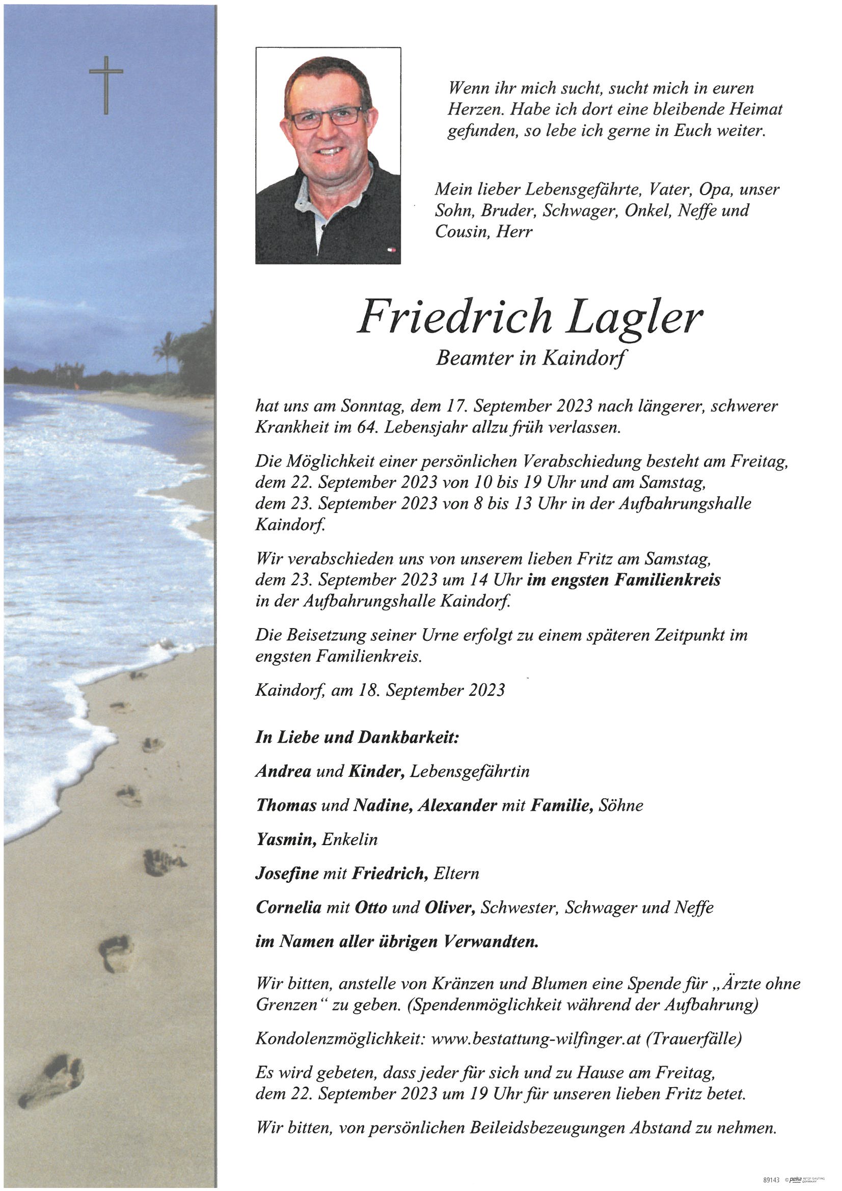Friedrich Lagler, Kaindorf