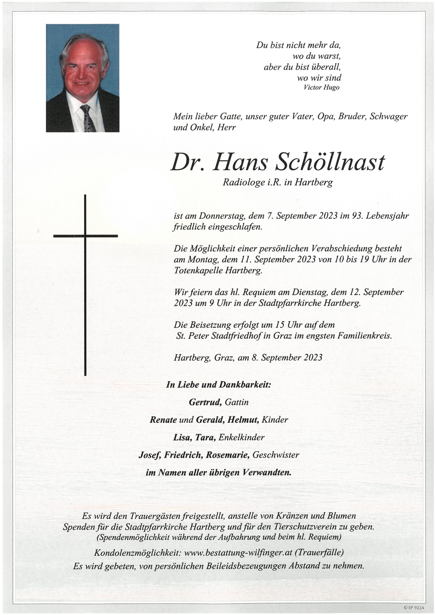 Dr. Hans Schöllnast, Ring