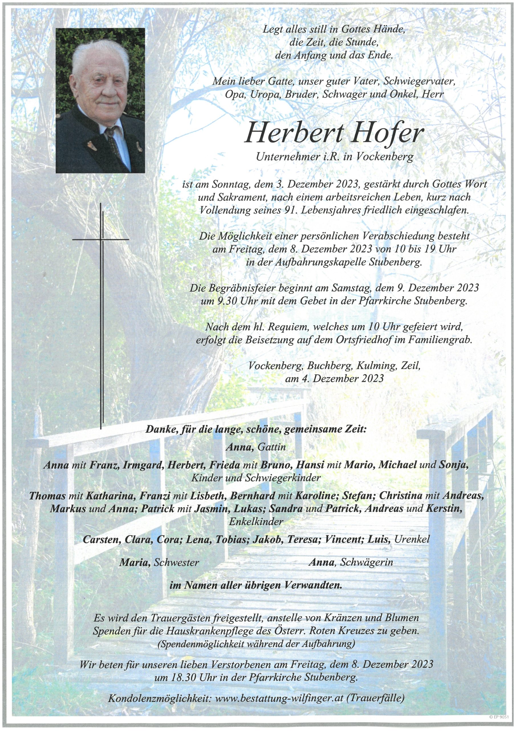 Herbert Hofer, Vockenberg