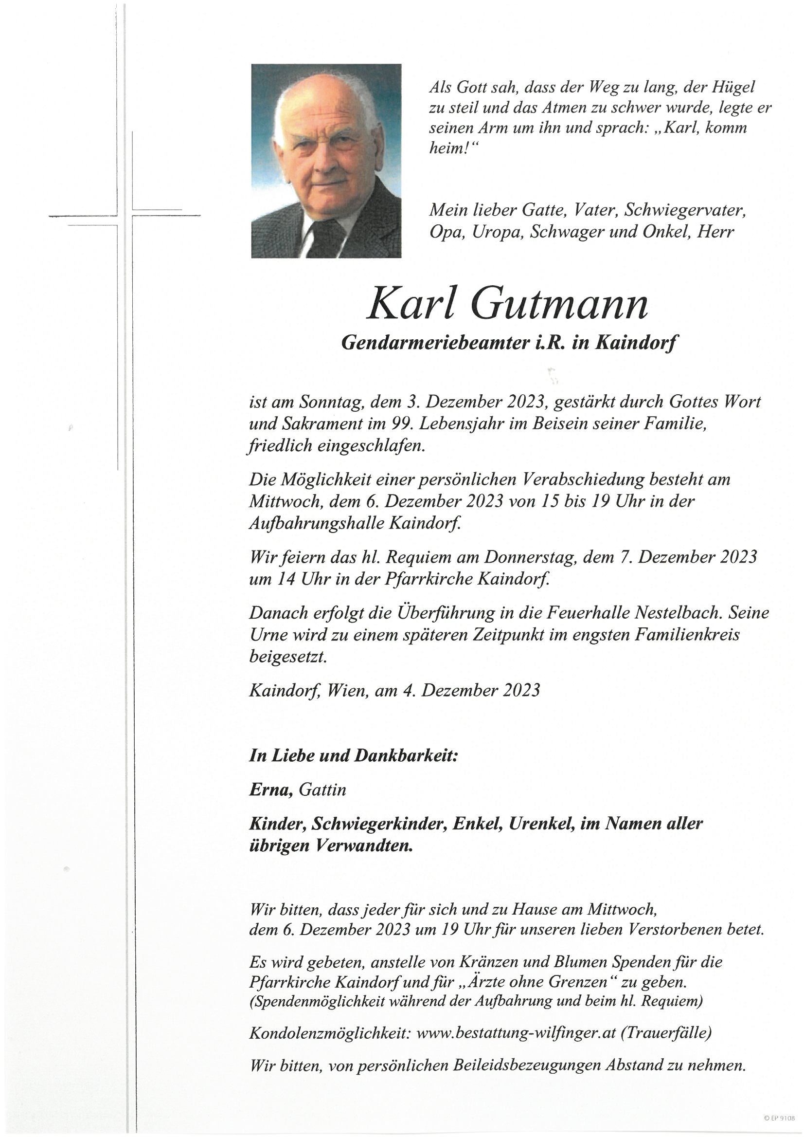 Karl Gutmann, Kaindorf