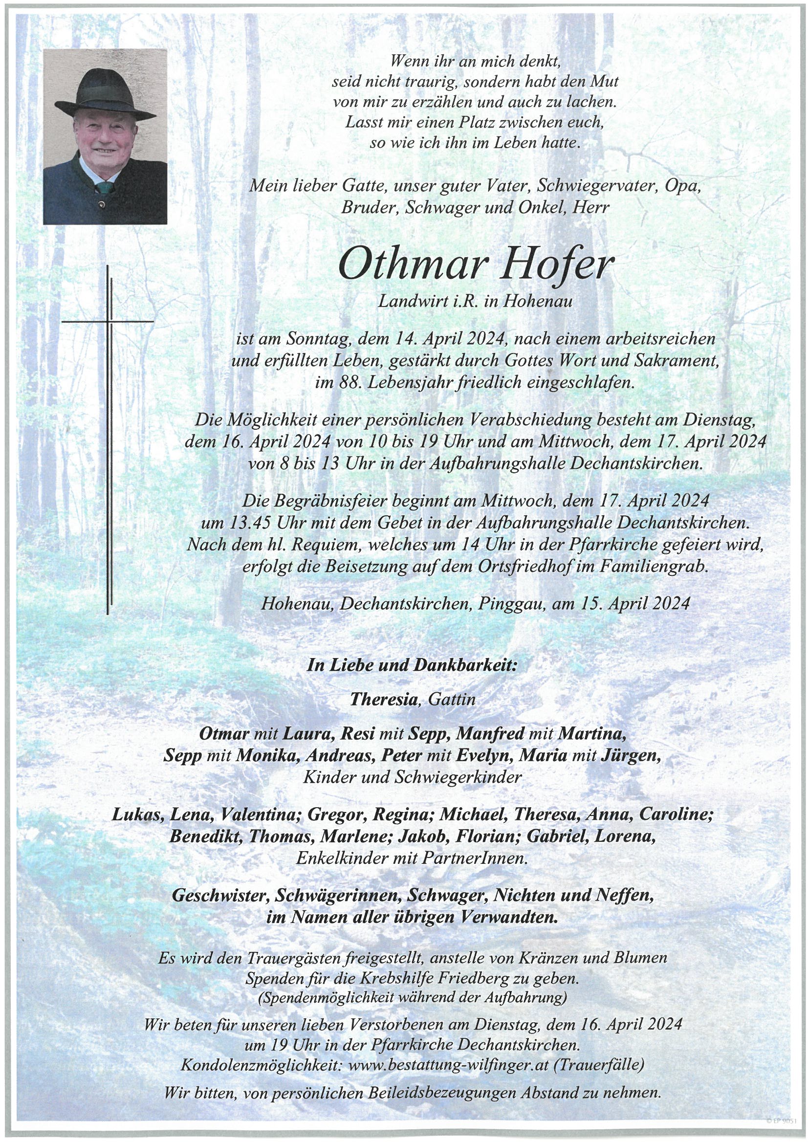 Othmar Hofer, Hohenau